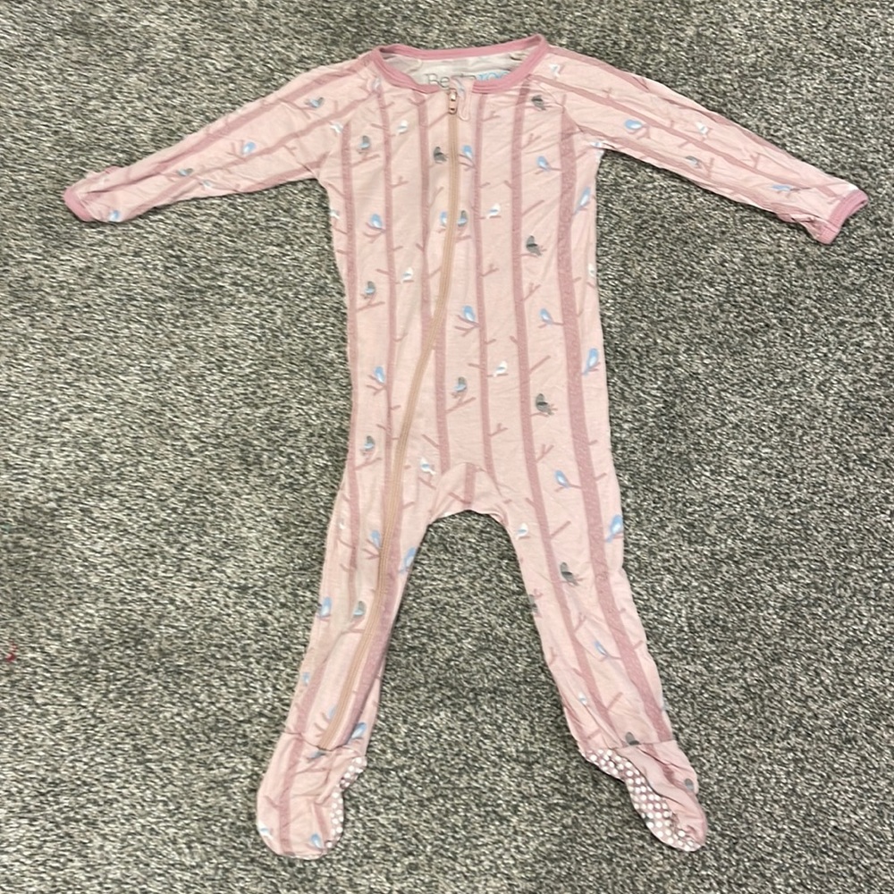 Bestaroo Tree Birds Pink Footie